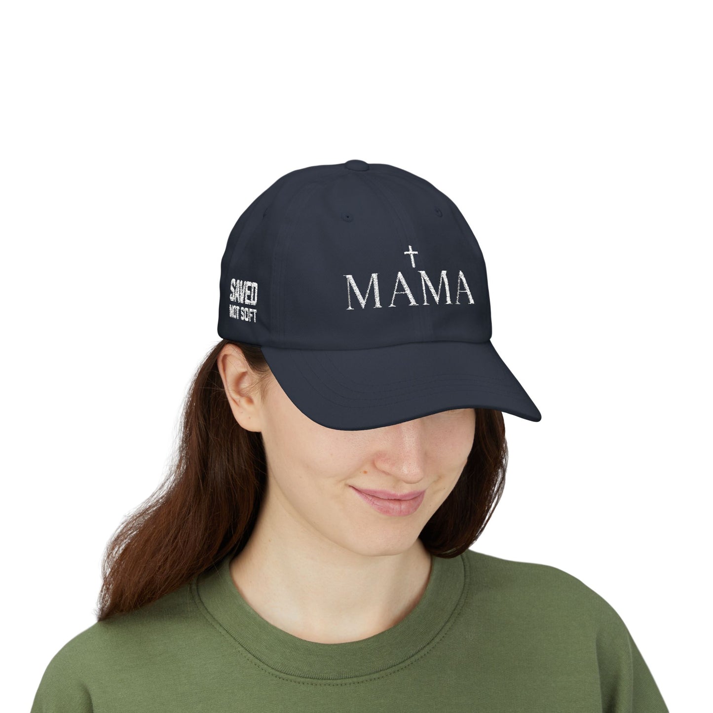 SAVED, NOT SOFT MAMA - Embroidered - 100% Cotton - Unisex