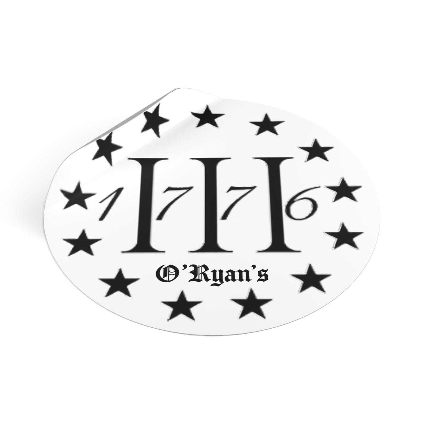 1776 - Round Vinyl Sticker