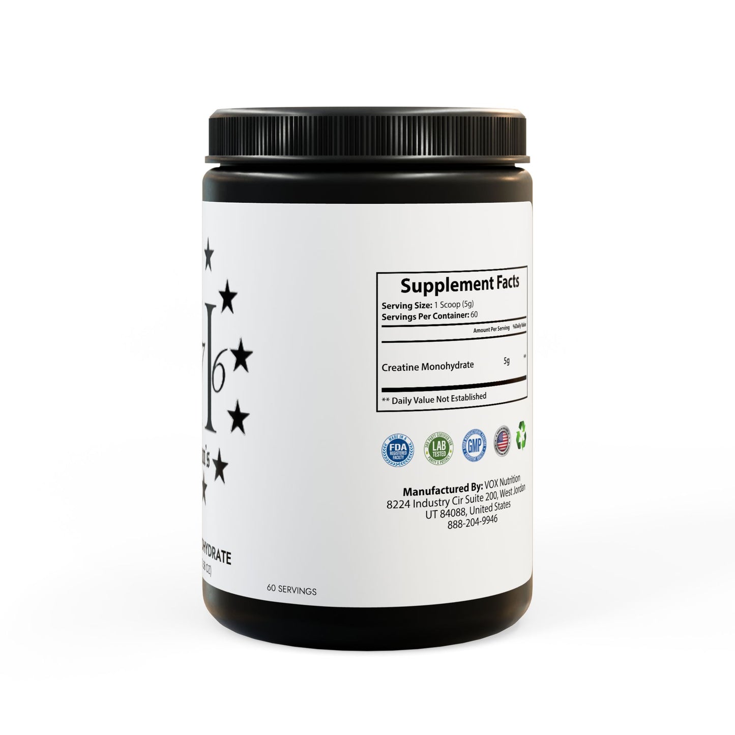1776 CREATINE MONOHYDRATE SUPPLEMENT (300g, 10.58oz)