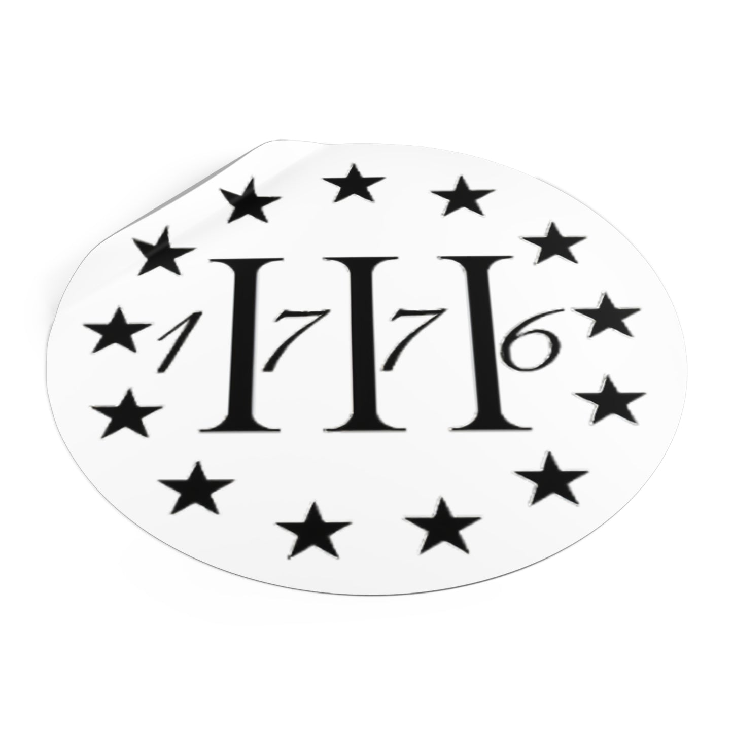 1776 - Round Vinyl Sticker
