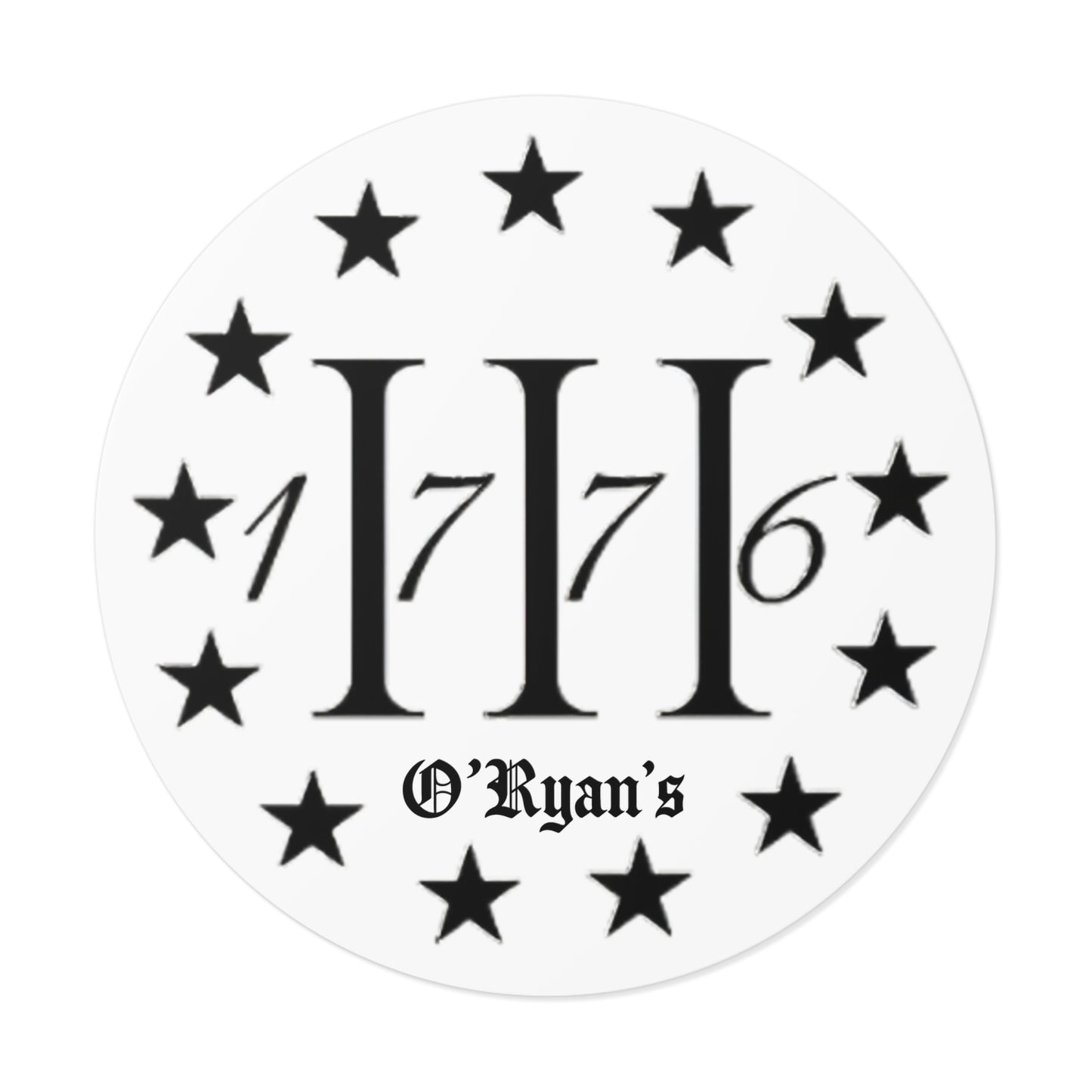 1776 - Round Vinyl Sticker