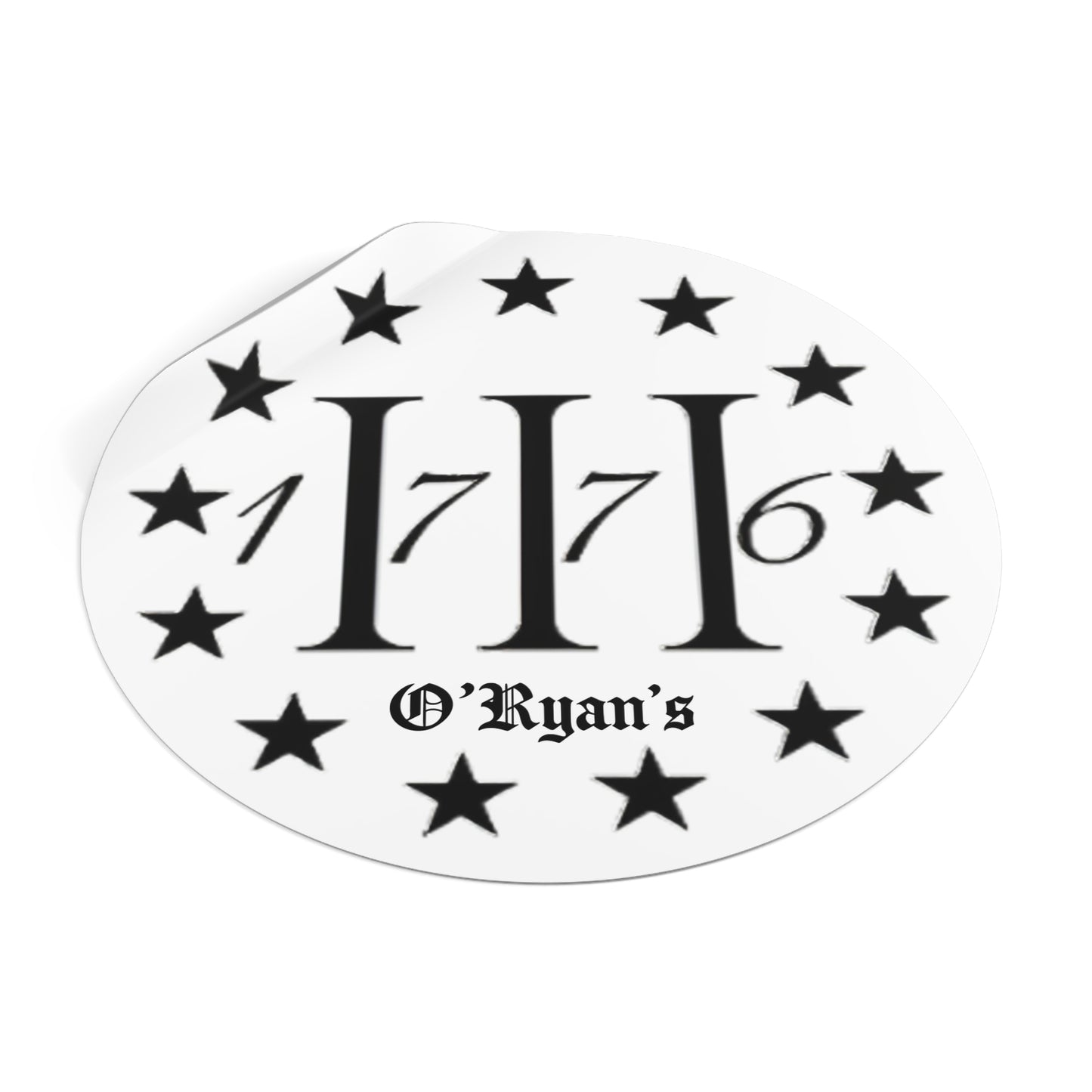 1776 - Round Vinyl Sticker