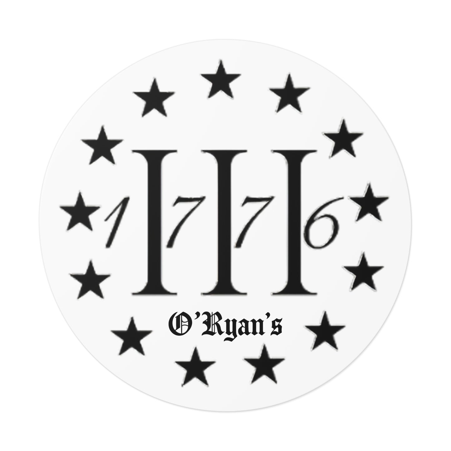 1776 - Round Vinyl Sticker