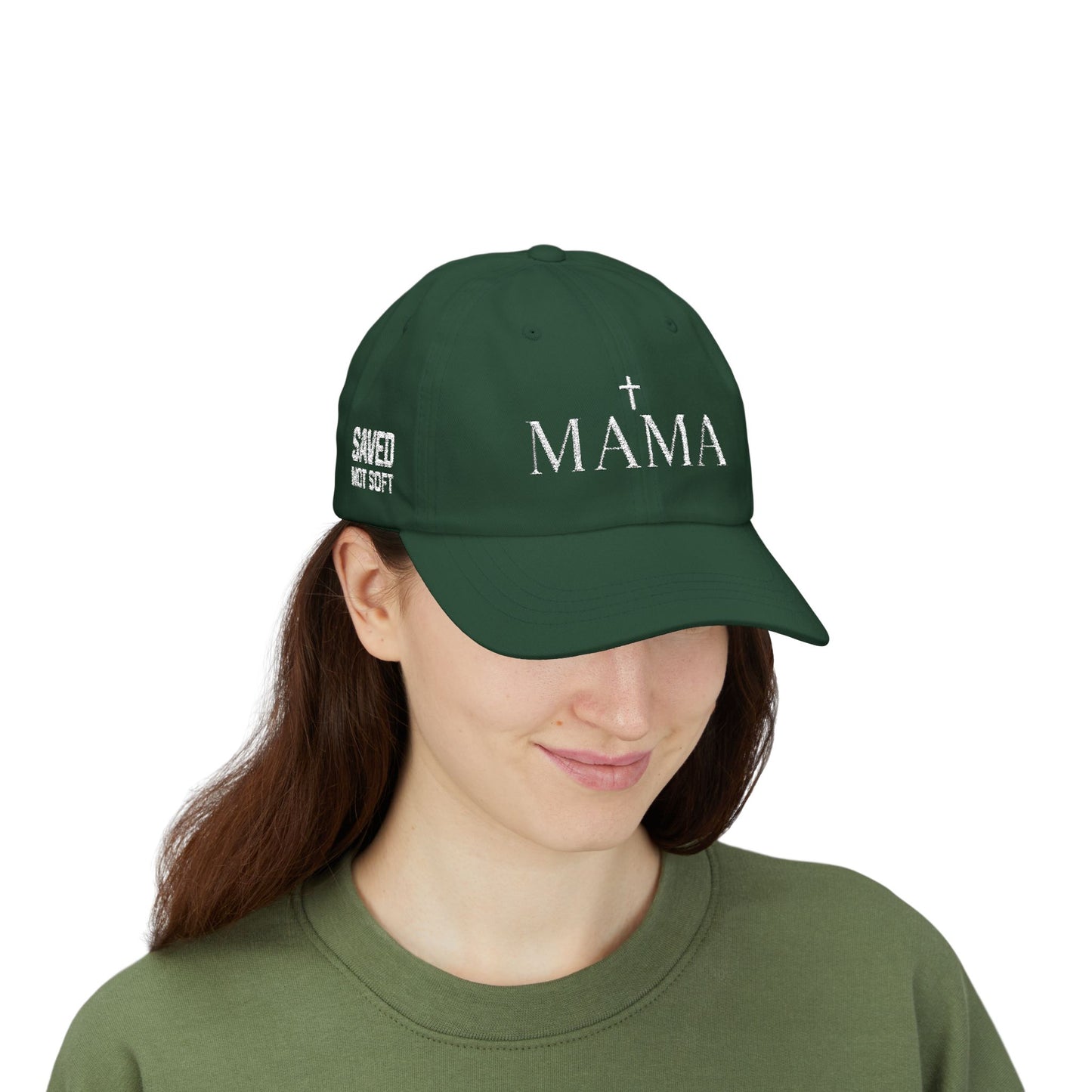 SAVED, NOT SOFT MAMA - Embroidered - 100% Cotton - Unisex