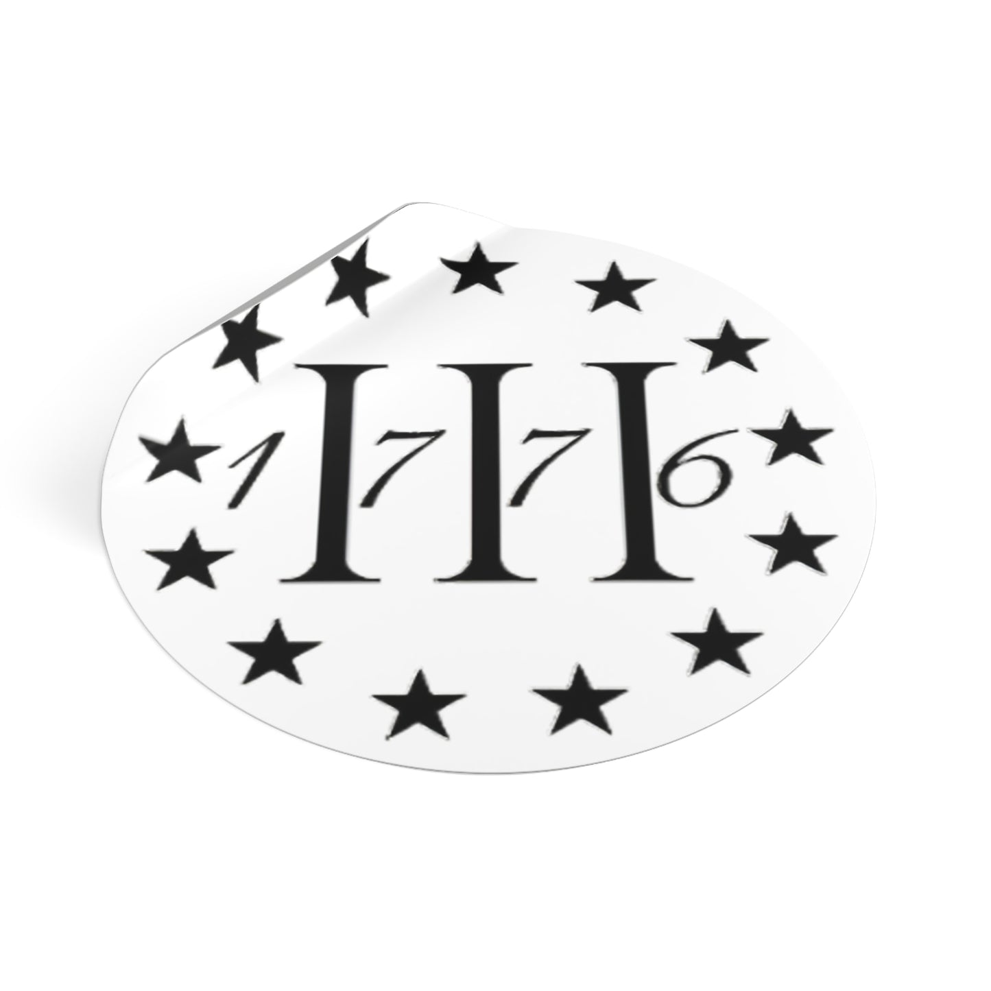 1776 - Round Vinyl Sticker
