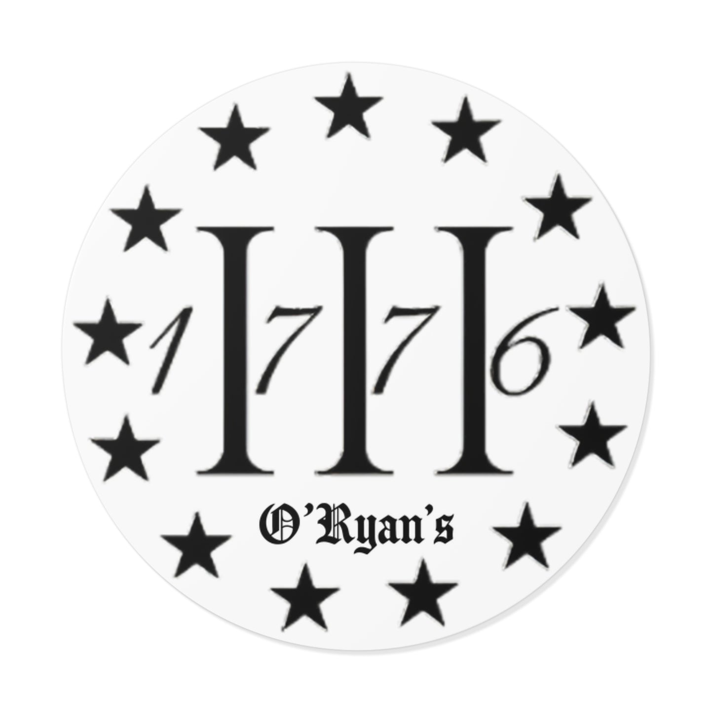 1776 - Round Vinyl Sticker