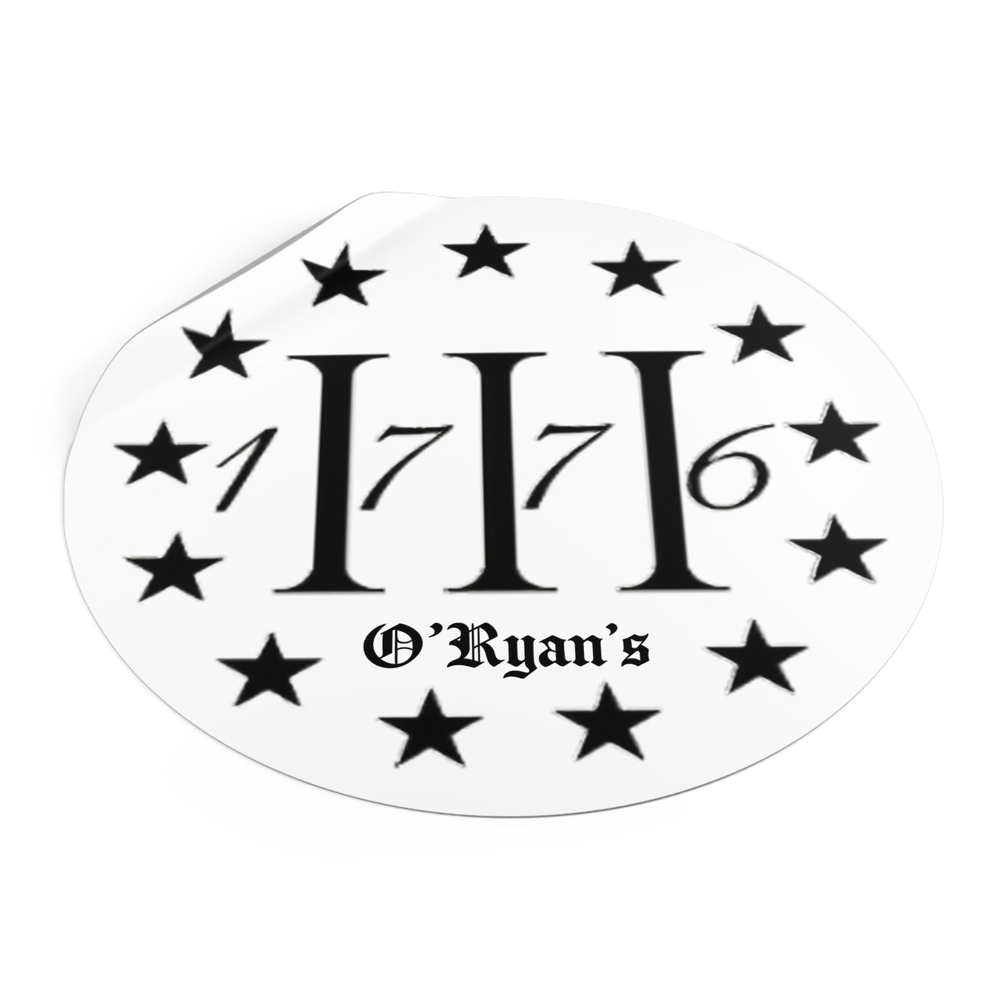 1776 - Round Vinyl Sticker