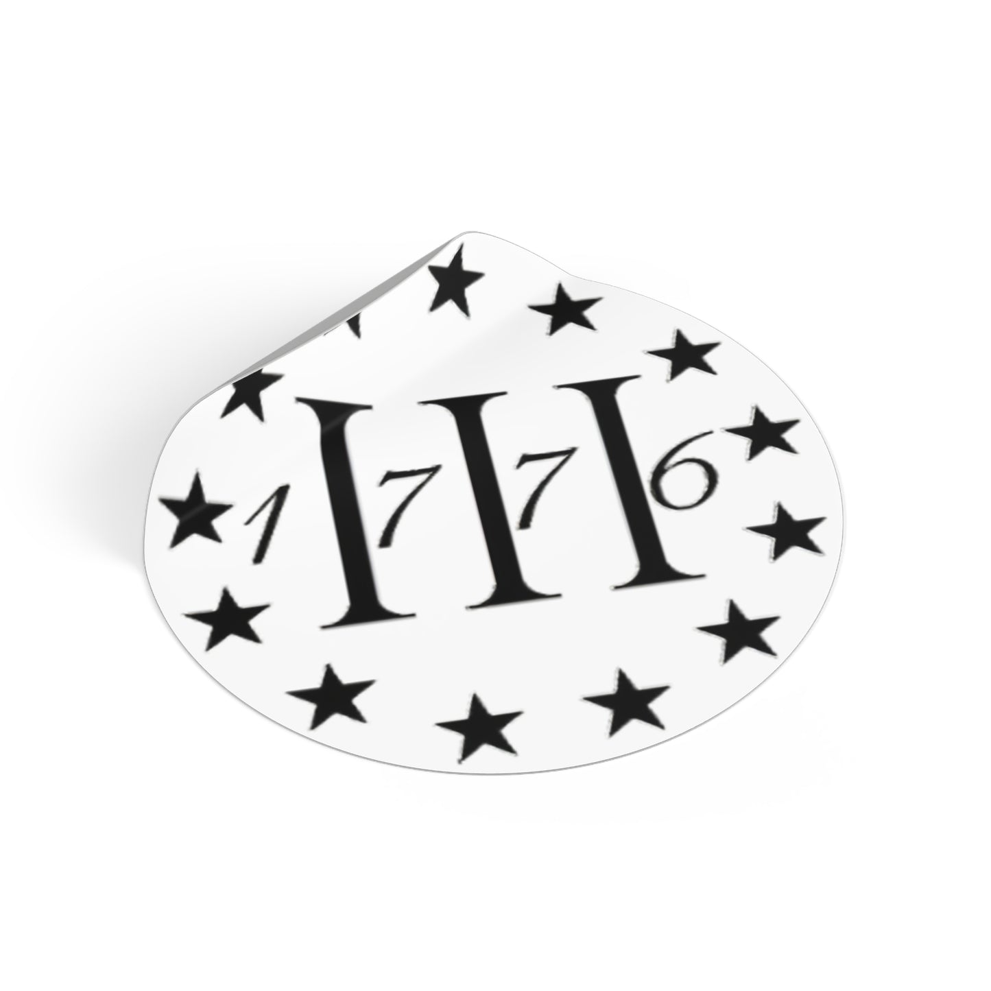 1776 - Round Vinyl Sticker