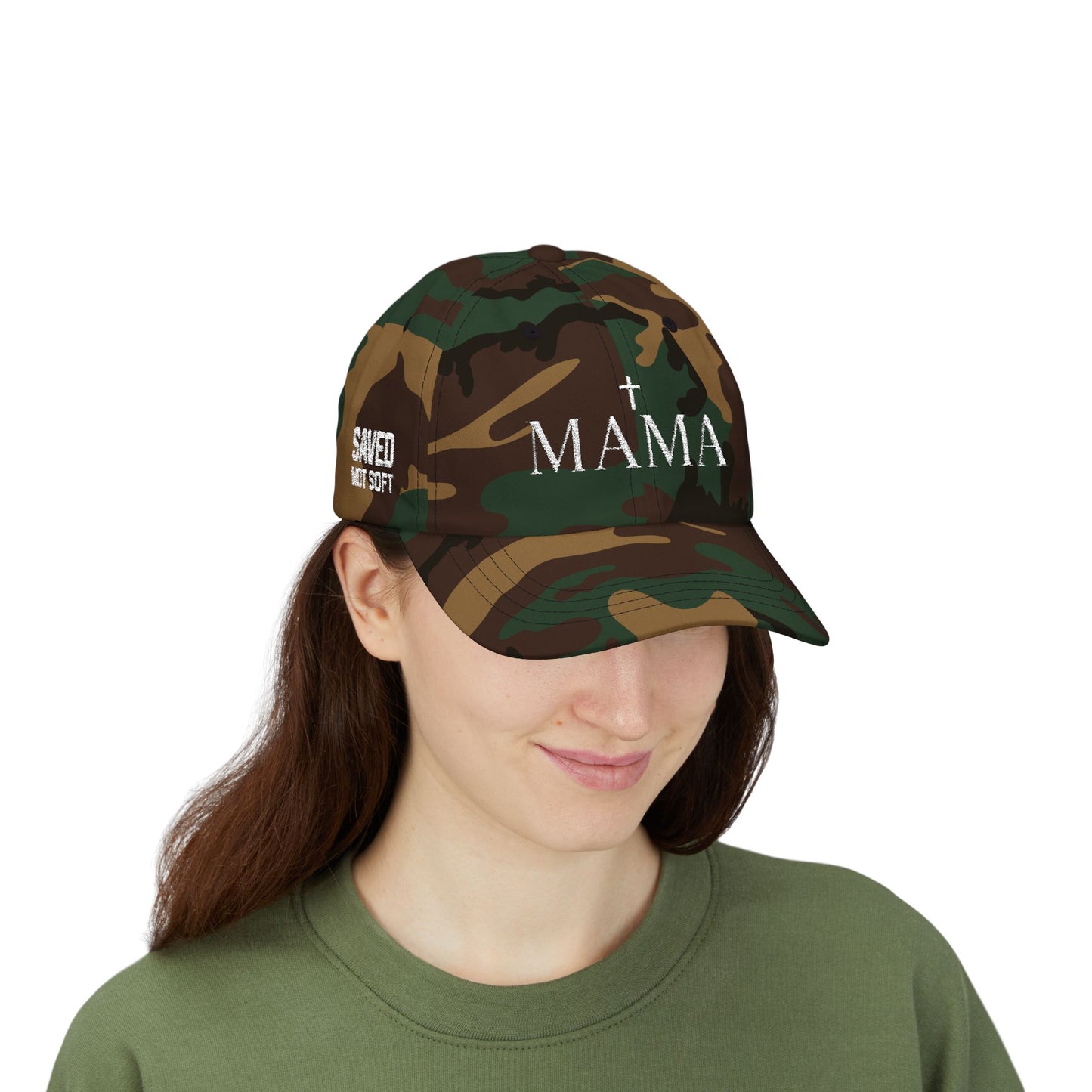 SAVED, NOT SOFT MAMA - Embroidered - 100% Cotton - Unisex