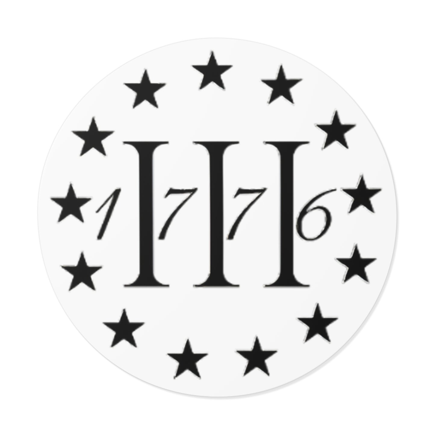 1776 - Round Vinyl Sticker