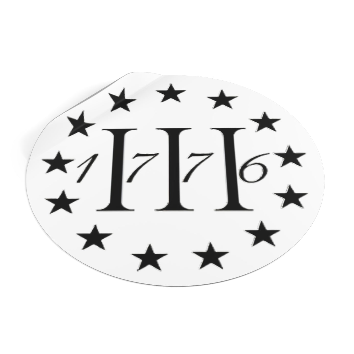 1776 - Round Vinyl Sticker