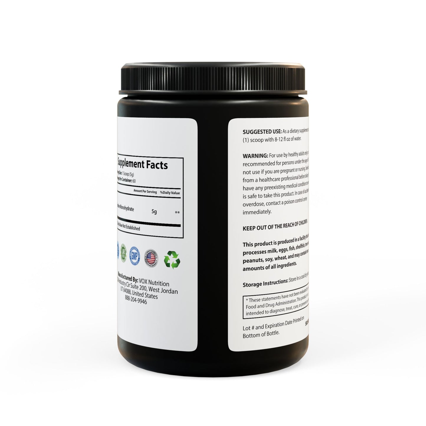 1776 CREATINE MONOHYDRATE SUPPLEMENT (300g, 10.58oz)