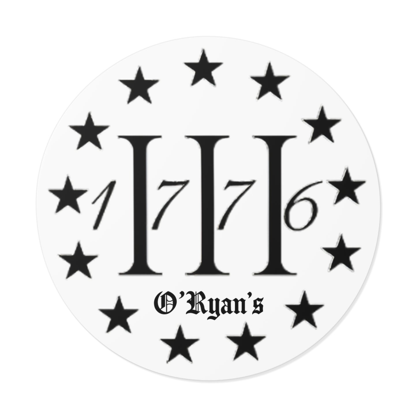1776 - Round Vinyl Sticker