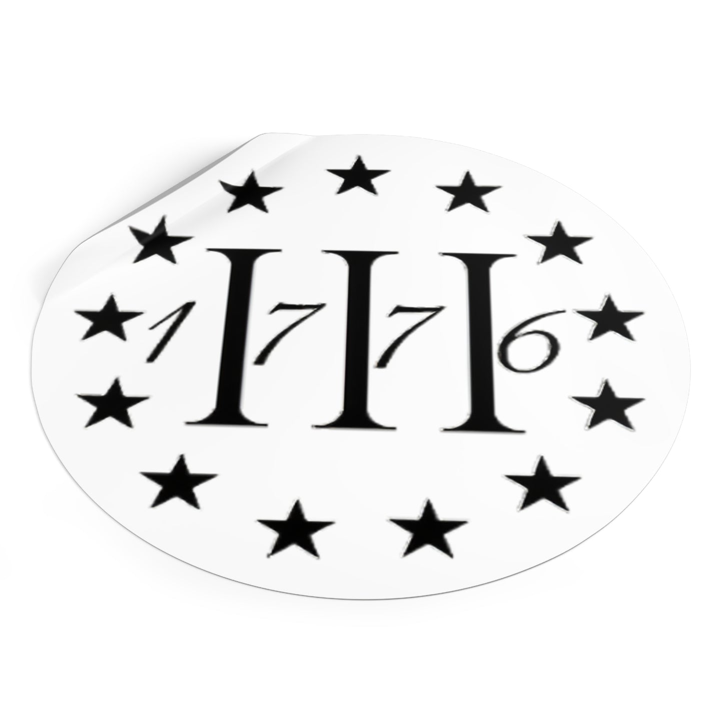 1776 - Round Vinyl Sticker